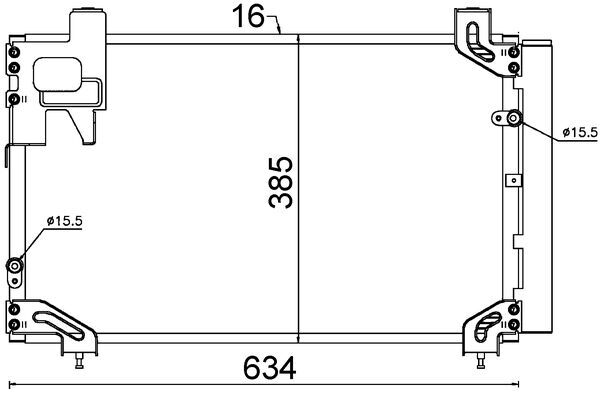 Kondensator, Klimaanlage - AC711000S MAHLE - 0815.3035, 104920, 169927