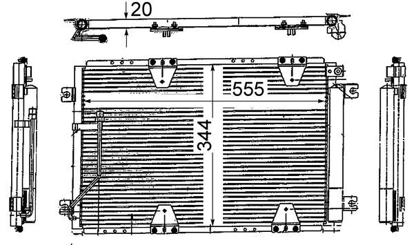 AC713000S, Condenser, air conditioning, Air-conditioning various, MAHLE, 322025N, 350436, 351318781, 43432, 52005107, 940174, 9531065D20, AC830094, SZ054C002, SZ5107, 8FC351318-781, 9531065D21, SZ5107D, 9531065D22