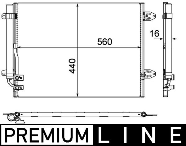 Condenser, air conditioning - AC733000P MAHLE - 042018N, 0810.3045, 260495