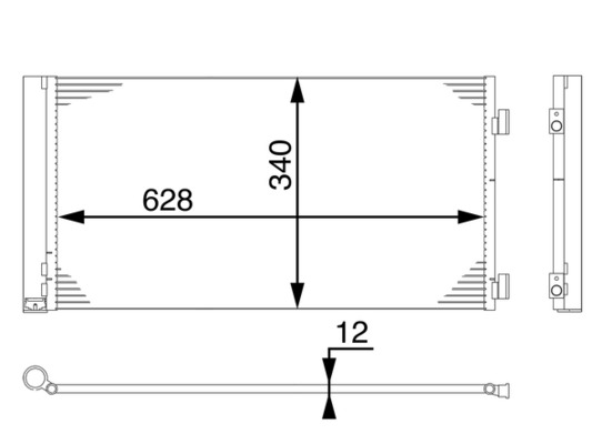 AC751000S, Kondenzátor, klimatizace, Klimatizace různé, Klimatizace různé, MAHLE, 052016N, 06005414, 0802.2032, 261146, 350203747000, 351319-644, 35961, 43436, 64539228607, 770M04, 814408, 888-0400461, 940204, AC830007, BW5414, BW5414D, CF20218, DCN05103, 351319641, 9228607, MN308C003, 8FC351319-641