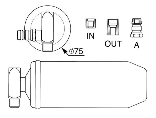 AD161000S, Dryer, air conditioning, Air-conditioning various, MAHLE, 106351, 13.2116, 132116, 137.40032, 1618848, 170124, 1870000402, 260982, 276060, 33113, 351196-644, 35584, 60652043, 668029, 70X0015, 815970, 888-0700100, 95257, DFD330-13, F433997, KTT120031, V95-06-0010, VLD023, 20490945, 351196641, 720007740, 801010N, 204909450, 8FT351196-641