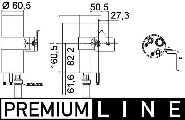 AD290000P, Dryer, air conditioning, Air-conditioning various, MAHLE, 10-150-01301, 137.50085, 1521613, 33372, 351335251, FDD650, 1521941, 8FT351335-251, 8V5119D848AC, 1639748, VP8S6H19959AA, 8V5119D848AA, 8V5119D848AB