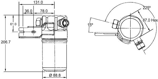 Sušárna, klimatizace - AD42000S MAHLE - 0300D012, 10-150-01011, 106185