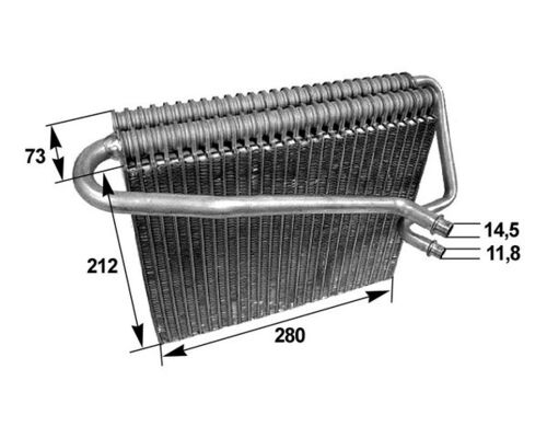 AE47000S, Výparník, klimatizace, Klimatizace různé, Klimatizace různé, MAHLE, 09118965, 1618185, 260652, 351211031, 36081, 3700V167, 707.30021, 820098N, 9118965, 92301, 962144, OLV167, TSP0525138, VEOL167, 8FV351211-031