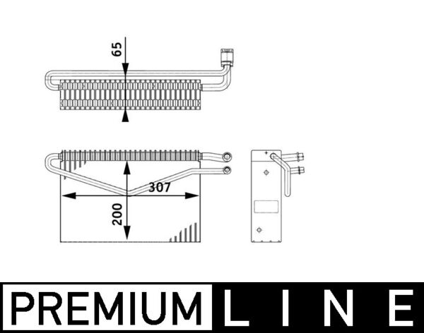 Verdampfer, Klimaanlage - AE67000P MAHLE - 0018304958, 351211761, 820111N