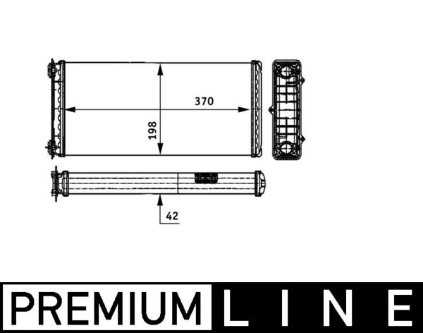 AH117000P, Wärmetauscher, Innenraumheizung, Klimaanlage verschiedene, MAHLE, 1262853, 208M01, 299000N, 351312-191, 54254, 71301, DF6037, 1262855, 351312181, 1331272, 8FH351312-191, 1335401