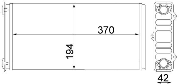 Heat Exchanger, interior heating - AH117000S MAHLE - 1262853, 208M01, 299000N