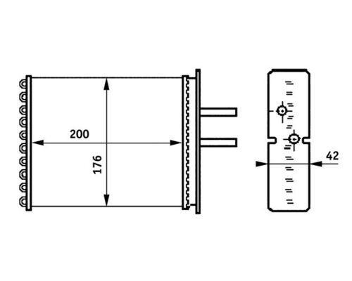 AH161000S, Heat Exchanger, interior heating, Air-conditioning various, MAHLE, 0604.3006, 089200N, 17006193, 211V06, 350218057000, 351313381, 53205, 5893932, 7064, 71439, 812081, FT6193, KFT193, 350218255000, 8FH351313-381, BR057, BR255