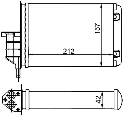 Heat Exchanger, interior heating - AH18000S MAHLE - 351001554, 46722587, FT6259