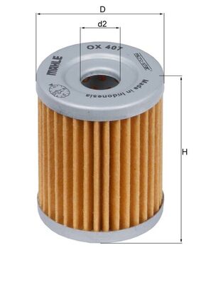 Oil Filter - OX407 MAHLE - 15400L4A000, 16510-25C00, 24949