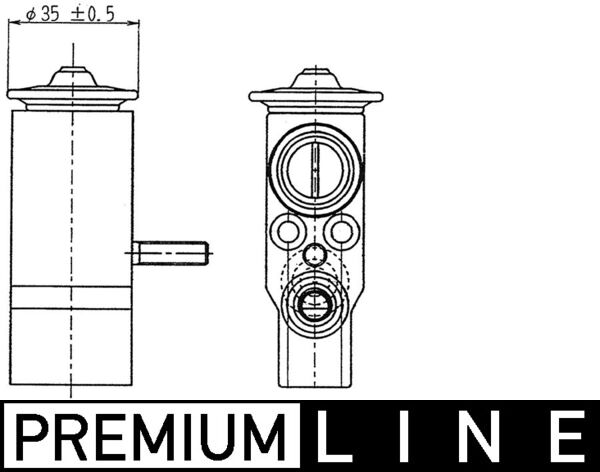 Expansion Valve, air conditioning - AVE89000P MAHLE - 04883, 1212047, 1298300184