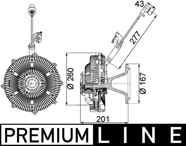 CFC115000P, Clutch, radiator fan, Cooler, MAHLE, 138076N, 20008358, 376757461, 49166, 5412001222, 7033416, 97013, MEC319, 5412002022, 8MV376757-461, 5412002122, A5412001222, A5412002022, A5412002122