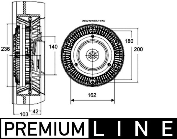 CFC132000P, Kupplung, Kühlerlüfter, Kühler, MAHLE, 0002004422, 106441, 138560N, 2100072031, 376758451, 7033101, MEC264, 0002008822, A0002004422, A0002008822