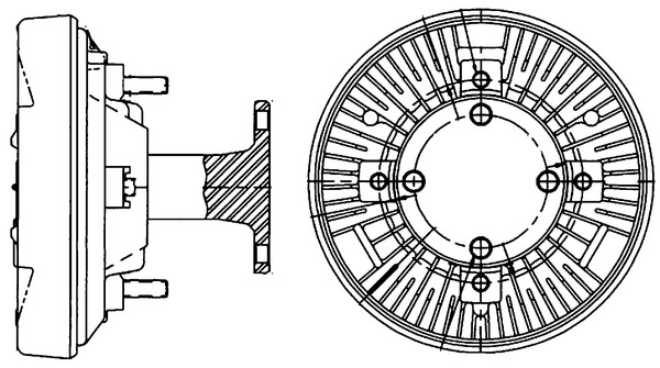 CFC204000P, Clutch, radiator fan, Cooler, MAHLE, 138039N, 376906541, 38207, 9042000822, 9701, 97010, AM-18552-1-M, 8MV376906-541, A9042000822