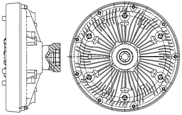 CFC205000P, Kupplung, Kühlerlüfter, Kühler, MAHLE, 2100502013, 376906551, 398047N, 44475, 5010514014, AM-18899-1-M