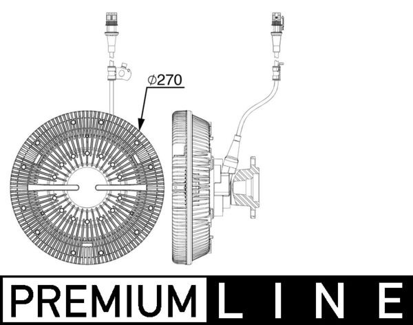 Kupplung, Kühlerlüfter - CFC242000P MAHLE - 20006304, 268061N, 3019300A