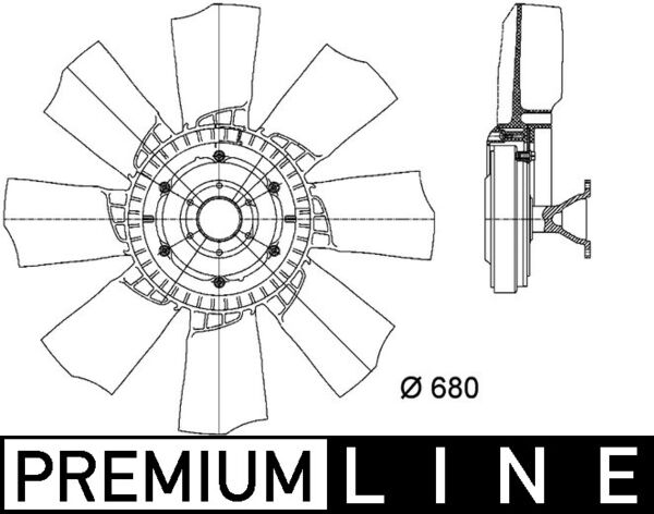 CFF425000P, Fan, radiator, Cooler, MAHLE, 1404903, 278003N, 376728351, 7075110, 1459901, 278110N, 376730121, 7075111, 8MV376728-351