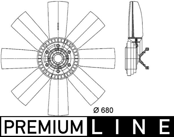 Fan, radiator - CFF430000P MAHLE - 288090N, 376731311, 7085102