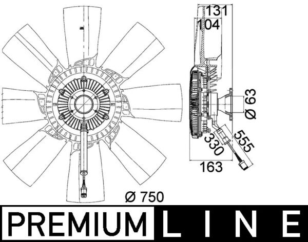 CFF473000P, Větrák, chlazení motoru, Chladič, Chladič, MAHLE, 00000002006531, 376758281, 49033, 7073409, SCF070, 1776854, 8MV376758-281, 2006531, 2132262, 2410084