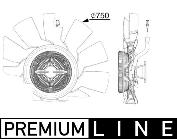 Fan, radiator - CFF515000P MAHLE - 20007971, 2437780, 376911-581