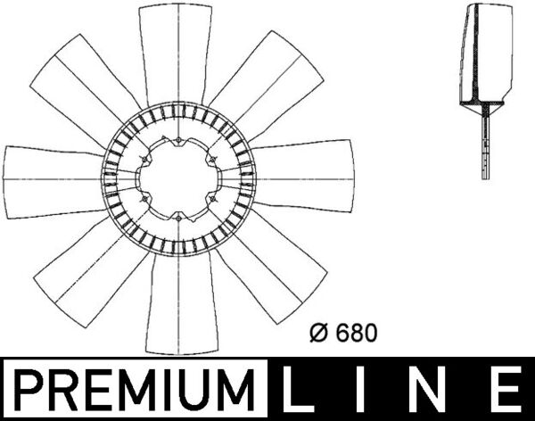 Lüfterrad, Motorkühlung - CFW10000P MAHLE - 0002003923, 1337105468, 138990N