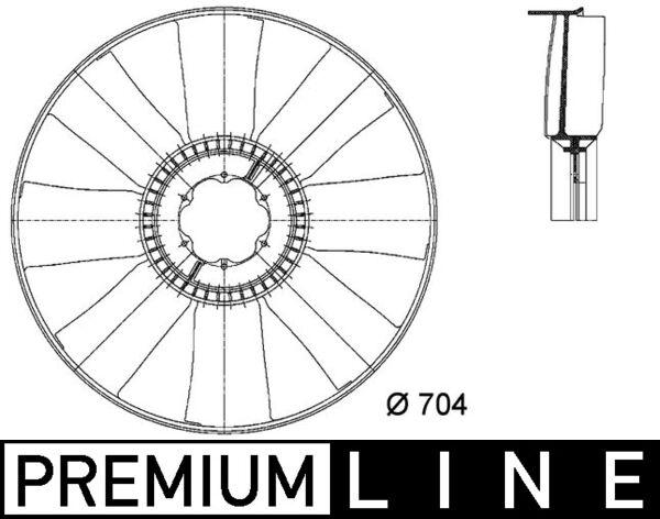 CFW15000P, Fan Wheel, engine cooling, Cooler, MAHLE, 0120-432-800, 268390N, 376733131, 51066010250, 7067123