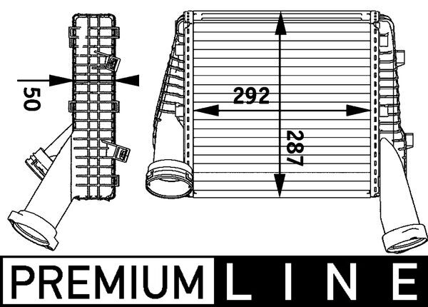 CI141000P, Chladič turba, Chladič, Chladič turbodmychadla, MAHLE, 047022N, 30178, 351319202400, 376729561, 731008, 7L6145803A, 7L6.145.803.D, 818214, 96688, VW4234, 351319202402, 7L6145803C, 8ML376729-561, 95511063910, VWA4234, 7L6145803D, 95511063911, 7L6145803F