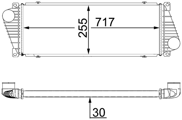 CI18000S, Chladič turba, Chladič, Chladič turbodmychadla, MAHLE, 0240169, 103048, 114305, 2D0145805, 2D0145805D, 30004217, 30830, 343200, 351319200363, 376700-624, 718114, 816890, 817M23A, 9015010701, 96842, MERC8095A, MS4217, V30-60-1247, 351319200703, 376700621, MSA4217, 8ML376700-621, A9015010701