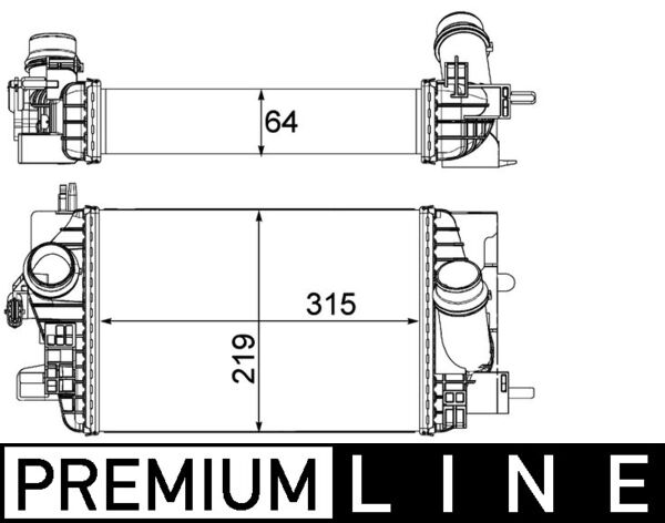 Ladeluftkühler - CI235000P MAHLE - 1302140, 1302214, 30469