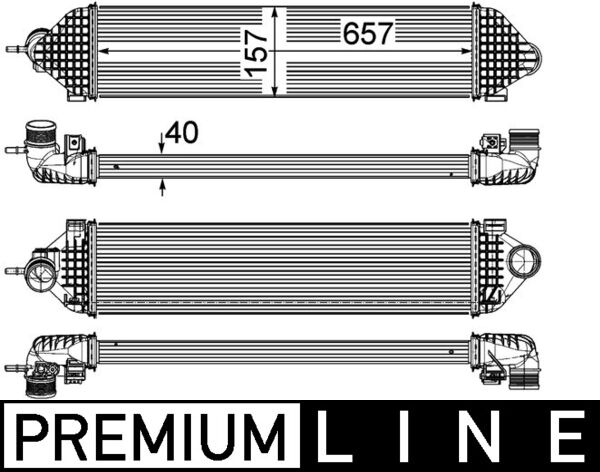 CI247000P, Ladeluftkühler, Kühler, MAHLE, 105912, 1699563, 18004473, 30325, 344915, 376755621, 710030, 812M38, 818600, 96492, FD4473, 1715727, 8ML376755-621, FDA4473, M812138A, 1721228, 1750001, 1787935, BV619L440AB, BV619L440AC, BV619L440AD, BV619L440AE, BV619L440AF