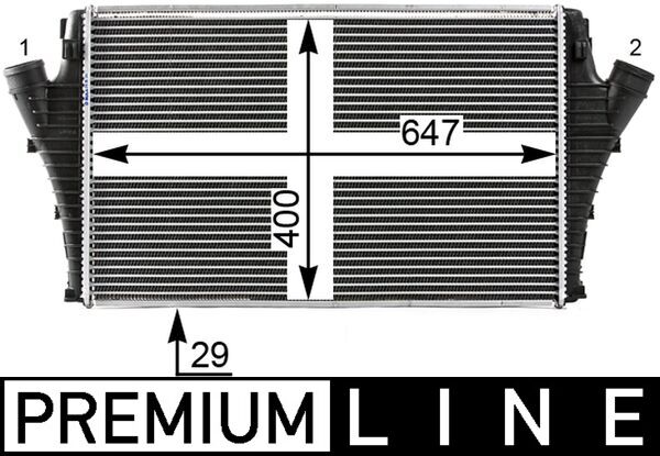 CI24000P, Chladič turba, Chladič, Chladič turbodmychadla, MAHLE, 13167338, 30279, 376700-724, 51770436, 7073022, 817730, OL4492, V40-60-2079, 376700721, 6302059, OLA4492, 8ML376700-724