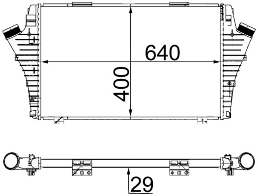 CI24000S, Chladič turba, Chladič, Chladič turbodmychadla, MAHLE, 07073022, 104043, 13167338, 30279, 346100, 351319203463, 37004492, 376700-724, 51770436, 817730, 96646, OL4492, OPEL8130O, V40-60-2079, 104408, 376700721, 6302059, OLA4492, 8ML376700-721