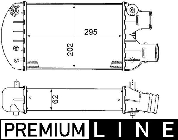 CI341000P, Chladič turba, Chladič, Chladič turbodmychadla, MAHLE, 0704.3013, 087002N, 17004267, 30122, 351319203310, 376776271, 46405892, 709009, 811M54A, 817881, 913030, 96701, FT4267, 30122A, 351319203312, 46440215, FTA4267