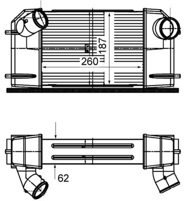 CI503000S, Chladič turba, Chladič, Chladič turbodmychadla, MAHLE, 027001N, 104486, 2004181, 30355, 351319200613, 376988274, 742001, 802M23A, 818826, 96489, AU4181, FTP8030, AUA4181