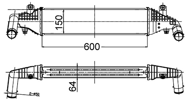 Ladeluftkühler - CI504000S MAHLE - 27004267, 30364, 376988284