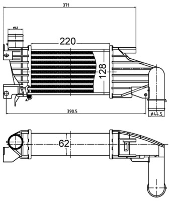 Ladeluftkühler - CI514000S MAHLE - 07073021, 105605, 13128926