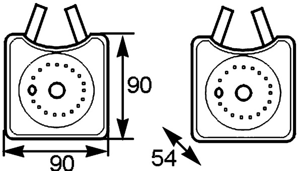 Ölkühler, Motoröl - CLC163000S MAHLE - 028117021B, 028117021K, 028117021L