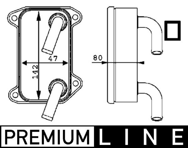 Ölkühler, Motoröl - CLC40000P MAHLE - 226100N, 30637079, 376726131