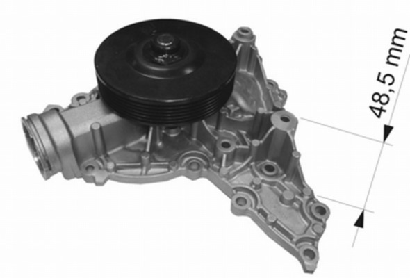 CP435000S, Water Pump, engine cooling, Water pump, MAHLE, 1864, 251864, 26401, 2722000901, 376810-624, 506964, 65165, FWP2190, M229, P1534, PA1027, PA1387, QCP3685, VKPC88866, WP2636, 2518640, 376807581, A2722000901, AW6142, 8MP376807-581, WP2090