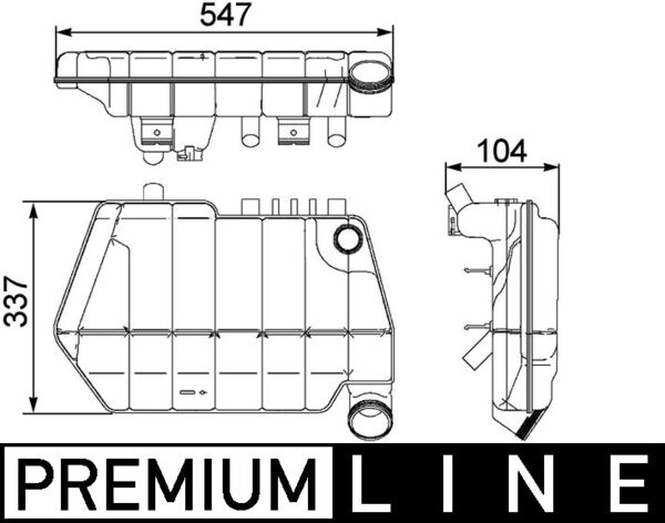 Expansion Tank, coolant - CRT67000P MAHLE - 1684655, 294001N, 376731631