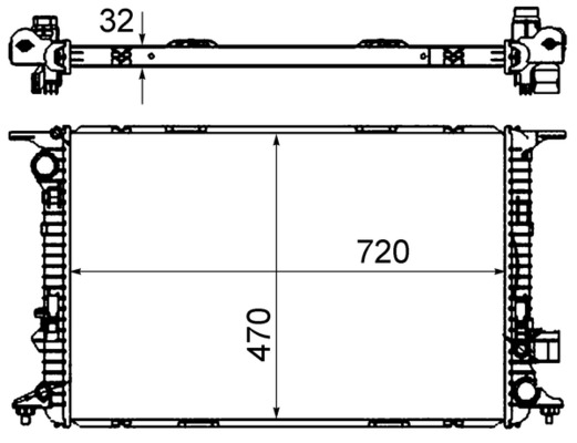 CR1022000S, Kühler, Motorkühlung, Kühler, MAHLE, 03002365, 376750-314, 480088N, 4H0121251C, 58439, 60327, 701224, AD064R002, AI2365, M001057A, 376750311, 8MK376750-311