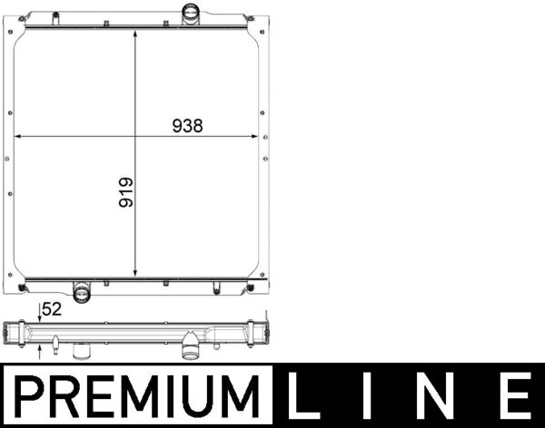 CR1041000P, Chladič, chlazení motoru, Chladič, Chladič motoru, MAHLE, 260053N, 376750621, 628762, 81.06101.6524, MN2088, 82.06101.6072