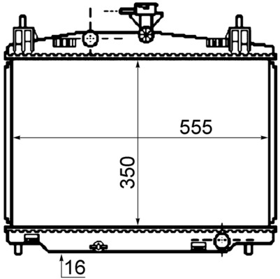 CR1071000S, Chladič, chlazení motoru, Chladič, Chladič motoru, MAHLE, 016M32, 105164, 110065N, 117073, 27002213, 350213134100, 376753641, 53751, 60272213, 68504, 735416, DRM44016, MZ2213, ZJ3815200, 8MK376753-641, ZJ3815200A