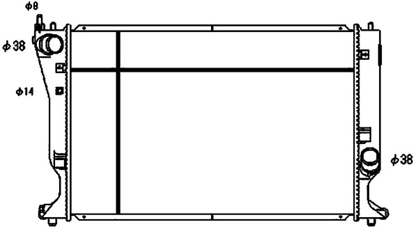 CR1080000S, Kühler, Motorkühlung, Kühler, MAHLE, 0115.3141, 105182, 130298, 164000R011, 210187N, 376753741, 53002399, 53767, 64695, 735572, DRM50032, PL012118, RA0280110, TO2399, 1153141, 164000R021, 8MK376753-741