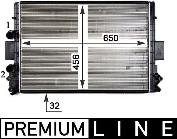 CR1105000P, Chladič, chlazení motoru, Chladič, Chladič motoru, MAHLE, 0000504008110, 0204.2018, 350213182000, 376754391, 61983, 734231, DRM12005, IV2049, RA0140010, 359000302100, 504008110, 734232, IVA2049, BM182