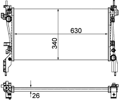 Radiator, engine cooling - CR1122000P MAHLE - 0104.3154, 080103N, 1330Y4