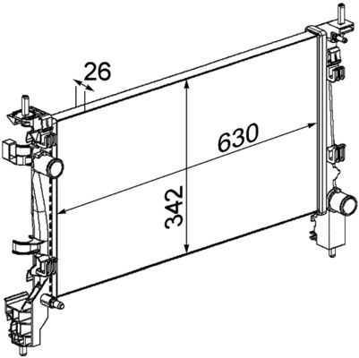 Kühler, Motorkühlung - CR1131000P MAHLE - 0104.3160, 060025N, 09002262