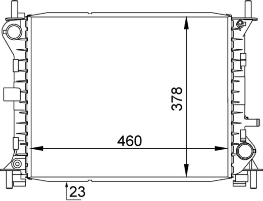 Radiator, engine cooling - CR1136000S MAHLE - 0105.3056, 091450N, 10-100-01063