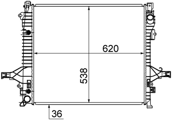 Radiator, engine cooling - CR1191000S MAHLE - 0111.3005, 031M16, 104384