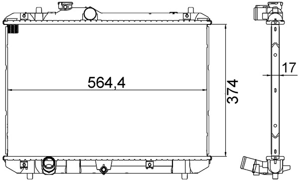 CR1194000S, Chladič, chlazení motoru, Chladič, Chladič motoru, MAHLE, 01143037, 042M17, 104377, 129041, 1770062J00, 31-3309, 320032N, 350213050003, 365600, 376756-534, 52002083, 53582, 60522083, 69400, 735-1003, DRM47008, SZ2083, 129041/A, 1770063J00, 350213198600, 376756531, 53582A, SZA2083, 8MK376756-531, 8MK376756-534